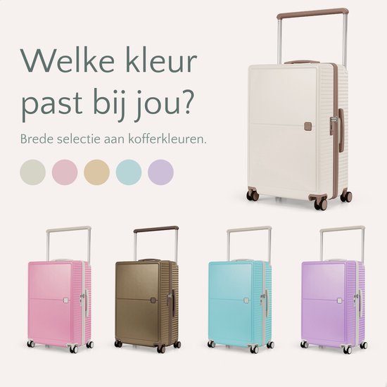 Skycases City Walker - Großer Reisekoffer 94L - Leicht & Robust - 360° Spinner-Räder - Original TSA-Schloss - Inklusive Schutzhülle & Nassbeutel - 76 x 52 x 29 cm - Beige
