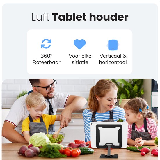 Luft Tablet-Halter - Bis zu 13 Zoll - Tablet-Ständer - iPad-Halter - Samsung Tablet - Stativ