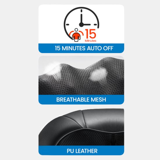 RENPHO U-Neck Go Shiatsu Nacken- und Schultermassagegerät - Heizfunktion - Geeignet für verschiedene Körperteile - Schwarz