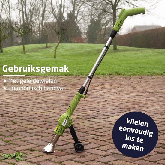 BREND BR-2229 Elektrischer Unkrautbrenner mit Rädern - Unkrautvernichter mit Hitze bis zu 650 °C - Mit Aufsatz für BBQ - Umweltfreundlich - Grün