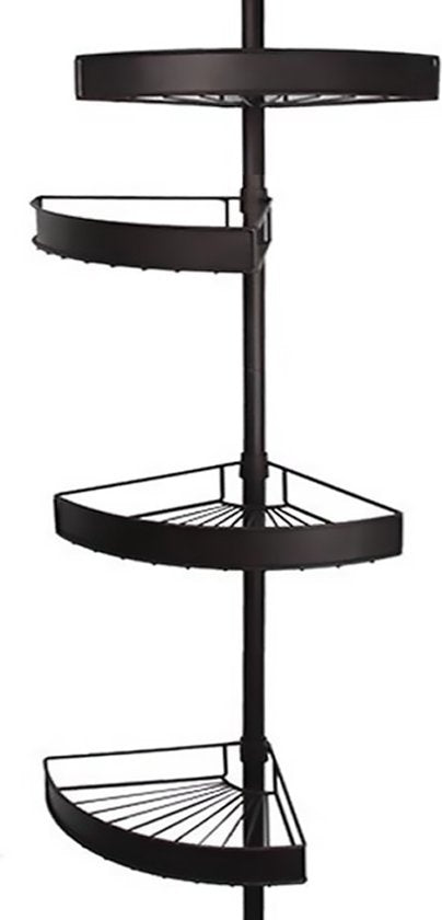 Goliving Duschständer - Bohrfreier Duschständer - Teleskopischer Duschständer - Für Decken bis zu 2,9m Höhe - Dichtes Design - Schwarz