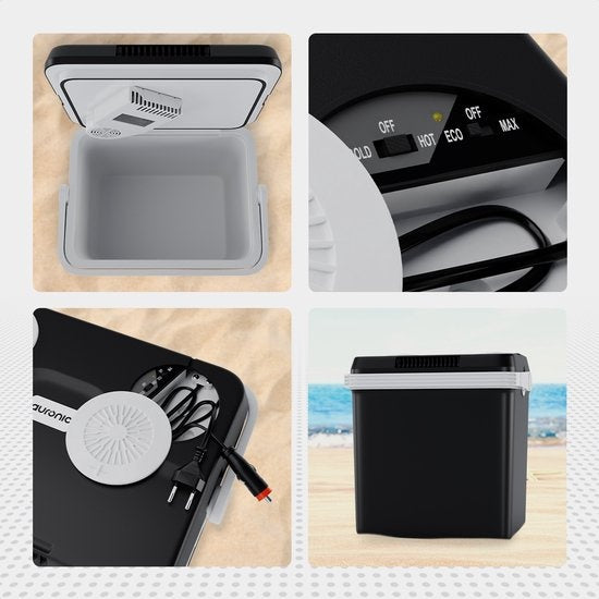 Auronic Electric Kühlbox - Kühlbox - 25L - 12V und 240V - Schwarz