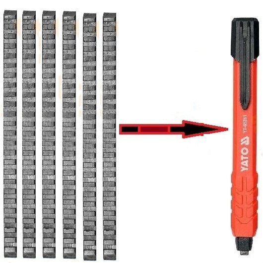 YATO Minen für Markierstifte - Graphit - 6 Stück