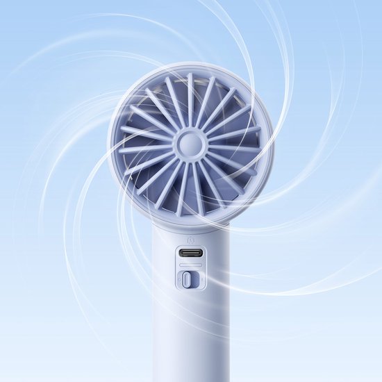 Jisulife Handheld Fan 10S – Tragbarer Ventilator – LED-Anzeige – 5000 mAh – Blau