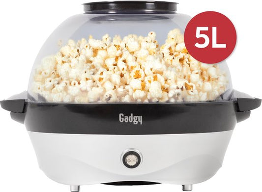 Gadgy Popcornmaschine, rund, mit Antihaftbeschichtung – Leise und schnelle Popcornmaschine – 5 Liter – Funcooking für Partys und Kinder – Popcornpfanne – Geschenk für Kinder