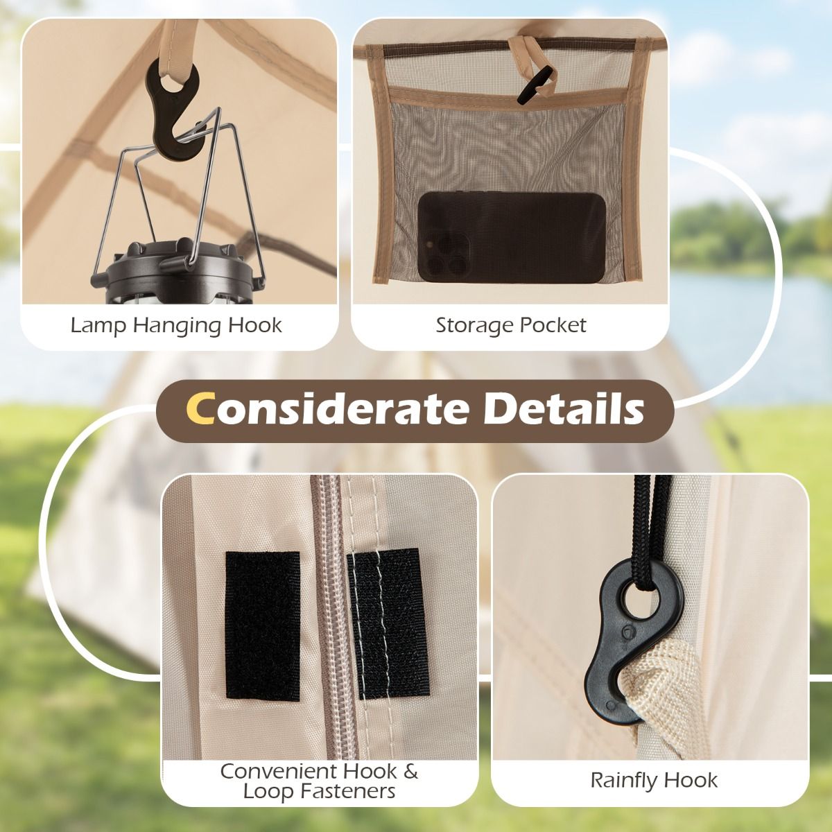 Coast Pop-up-Familienzelt – schnell aufgebaut – 4 Personen – beige