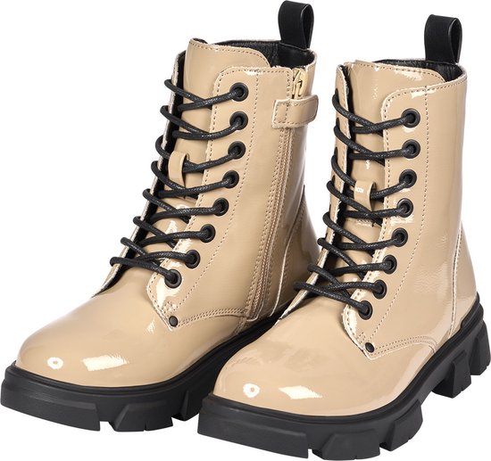 Bullboxer Aaf504f6s Veterinärstiefel - Stiefel mit Schnürung - Mädchen - Taupe - Größe 36