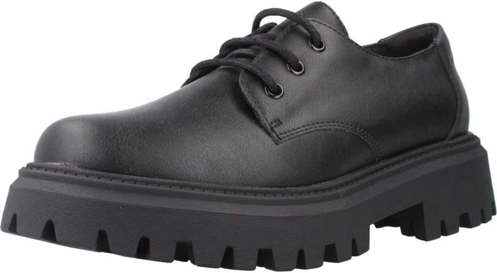 Geox J Maquinnens Mädchen-Uniformkleid-Schuhe Schwarz – Größe 41 EU – Atmungsaktive Derby-Slipper