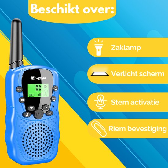 Squago Walkie Talkie 2 Stück - Für Kinder & Erwachsene - WalkieTalkie