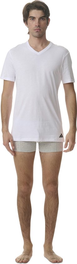 Adidas Sportswear – Active Core Cotton – T-Shirts mit V-Ausschnitt – Herren-Unterhemd – Weiß - Größe XL
