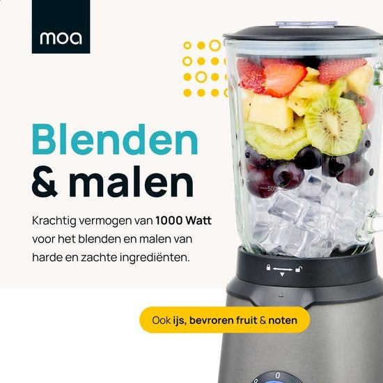 MOA Special Edition Titanium Blender - Leistungsstarker Mixer - 1,5 Liter - 1000 Watt - TB61T