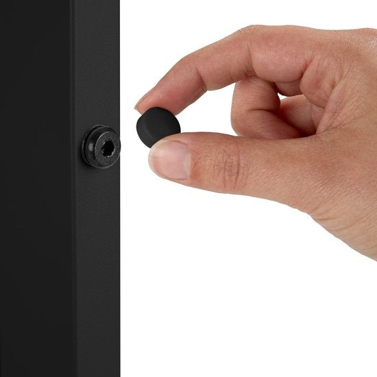 tectake - Gartentisch 150 x 90 x 74,5 cm - Witterungsbeständig, einfache Montage - Verstellbar - Aluminiumgestell mit Kunststofftischplatte - schwarz