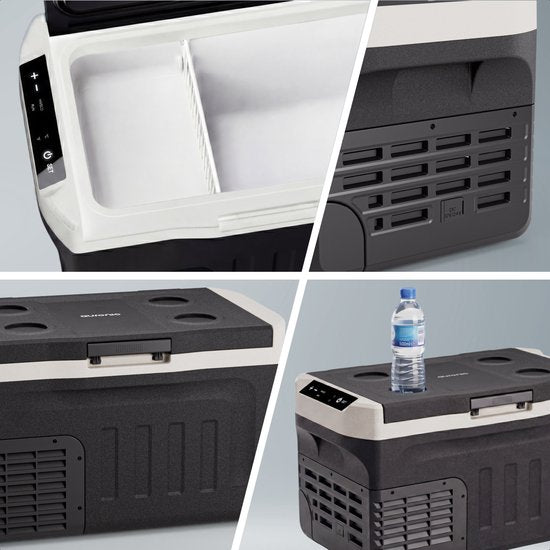 Auronic Electric Cool Box - Kompressor - 21L - 12V und 240 Volt - Camping-Kühlschrank - Frigobox Auto - Schwarz