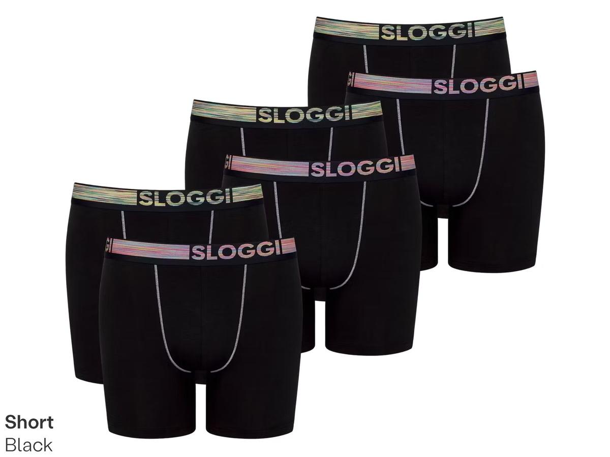 Sloggi Go ABC Natural Hipster-Shorts – 6er-Pack – Größe L – Schwarz
