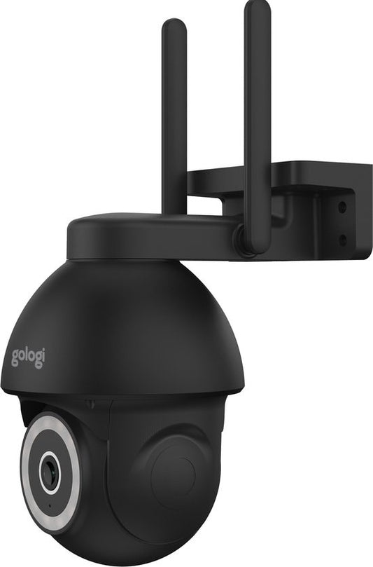 Gologi Superior Outdoor Kamera 2 - Außenkamera mit Nachtsicht - Sicherheitskamera - Wand- und Dachmontage - 4MP - Mit Wifi und App - Schwarz