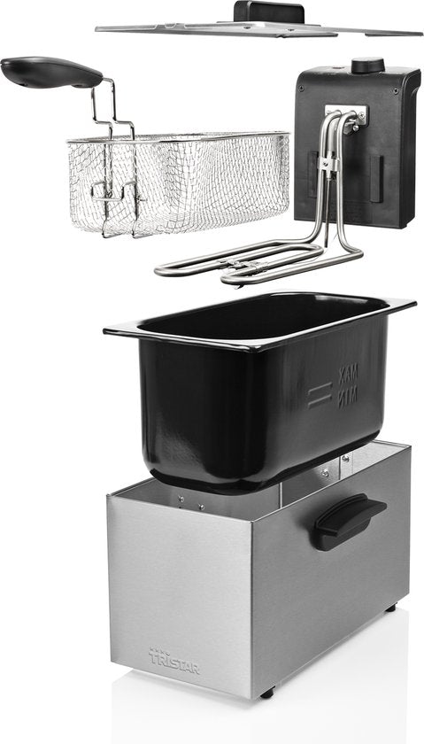 Tristar Fritteuse 3 Liter – FR-6946 – 2000 W – Kaltzone – Edelstahl