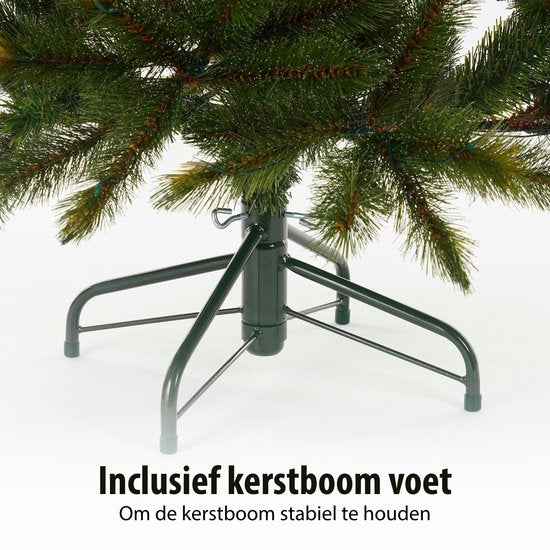 Triumph Tree Bristlecone Kunstweihnachtsbaum – Kunstbaum mit natürlicher Optik – Weihnachtsdekoration für den Innenbereich – PVC-Hardneedle-Ausführung – H 260 x Ø 163 cm – Grün
