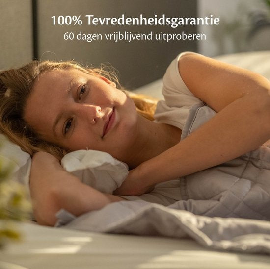 Ella - Gewichtsdecke - Therapiedecke - 9kg - 135 x 200cm - Wolle - Hellgrau