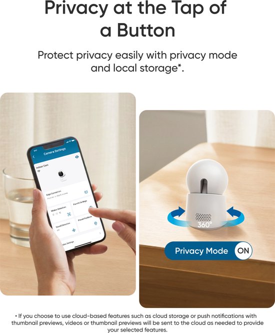 eufy Security Indoor-Kamera E30 – Indoor Cam – Haustierkamera mit App – Petcam – 4K UHD – Schwenken und Neigen – KI-Erkennung von Menschen und Haustieren – Farb-Nachtsicht – Kompatibel mit Apple HomeKit – Zwei-Wege-Kommunikation – Lokale Speicherung – Kei