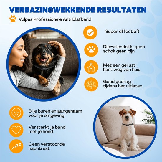 Vulpes Goods® - Pets - Anti-Bell-Halsband Max mit Fernbedienung - 3-in-1 Erziehungshalsband ohne Schock - manuell & automatisch - wiederaufladbar - Vibration, Audio & Ultraschall
