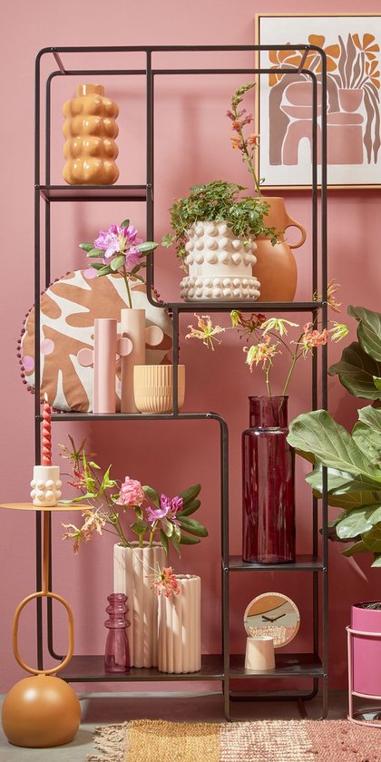 Mica Decorations Jules Offener Schrank - L76 x B30 x H178 cm - Metall - Schwarz