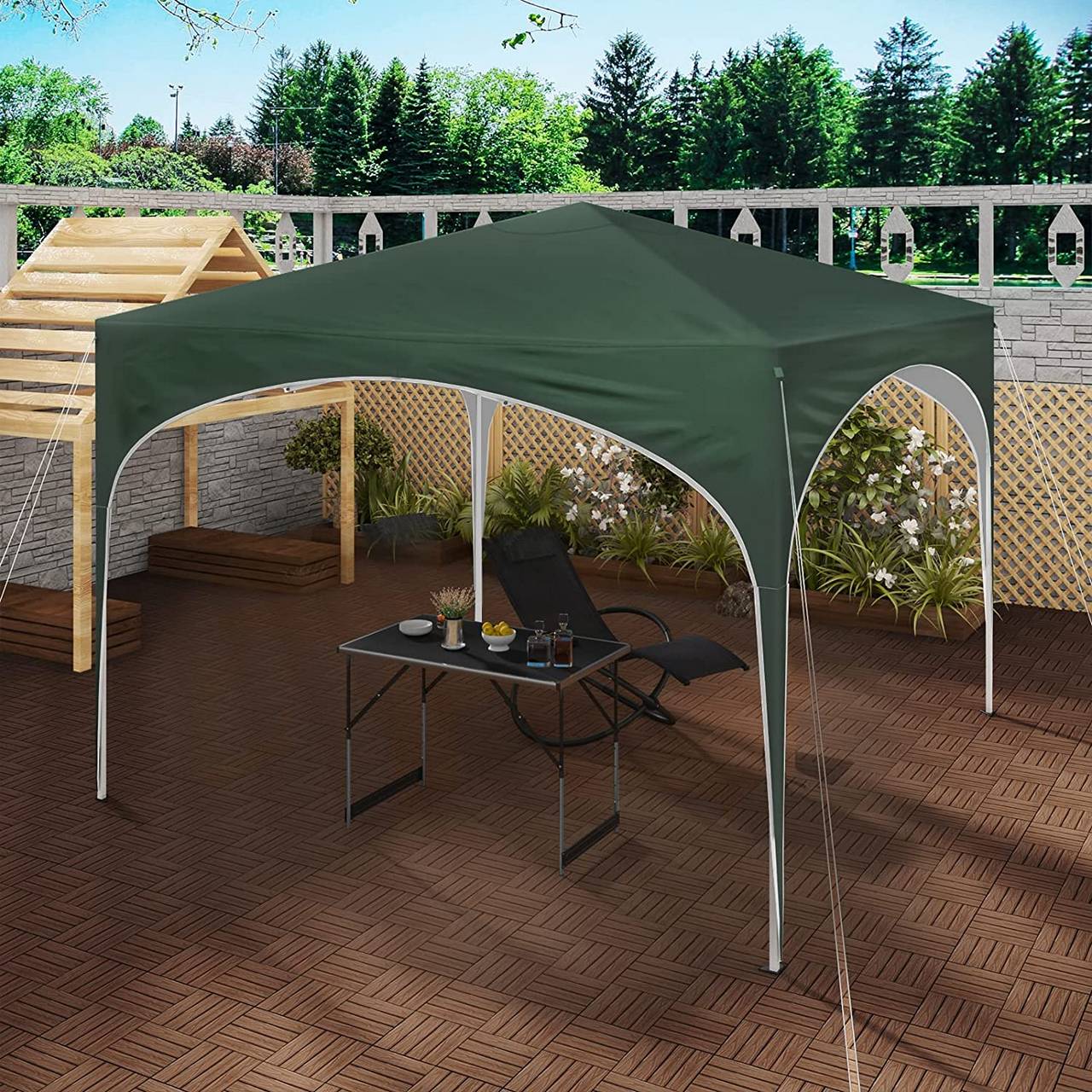 WOLTU Pop-up-Pavillon – Wasserdicht – Grün – 3 x 3 m