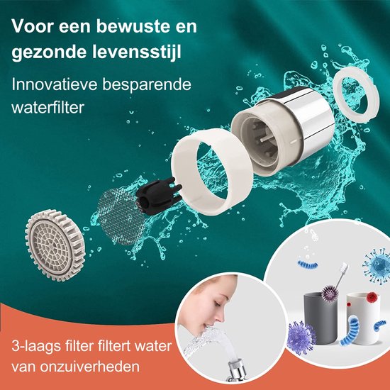 Feau Wasserhahnverlängerung - Wasserhahnaufsatz - Wasserhahnverlängerung - 1440Â° schwenkbar - Material 100% Messing - universal