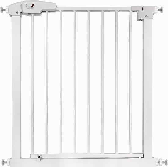 Goliving Treppengitter ohne Bohren - Klemmenbefestigung - Klemmenmodell - erweiterbar - Metall - 78 bis 93 cm - Weiß