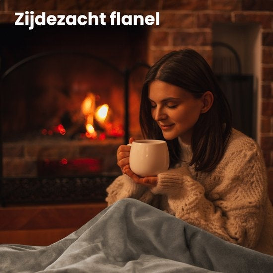 Auronic Electric Blanket - Wärmedecke - 9 Wärmestufen - 2 Personen - 200x150 - Light Grey