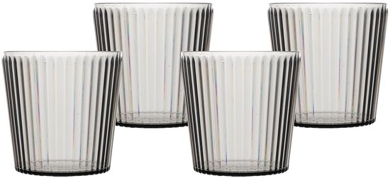 Bo-Camp – Wasserglas – Nomad – RPET – Grau – 400 ml – 4 Stück