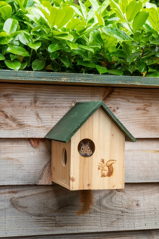 Lifetime Garden Squirrel Feeder - Gartenzubehör - Nistkasten mit 3 Öffnungen - Inkl. Aufhängehaken - 25x26x28 cm