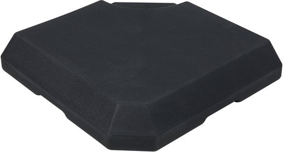 AXI Sonnenschirmständer, 4-teilig, befüllbar – Schwarz – 99 x 99 x 10 cm – Für Schwebeschirme bis 2,5 x 2,5 m oder 3 m Durchmesser – Mit Tragegriff – Kunststoff