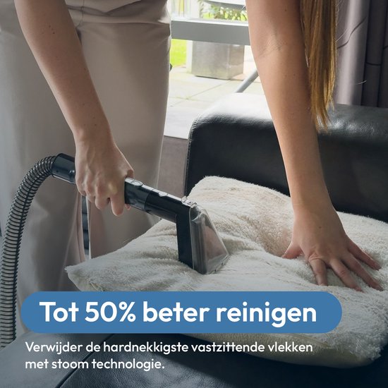 BOLLIT 5-in-1-Teppichreiniger PRO 1650 W – Dampfreiniger und Fleckenentferner – 100°-Dampf – Sofareiniger – Möbelreiniger – Handdampfreiniger – Matratzenreiniger – Sesselreiniger – Reiniger für Auto, Sofa, Boden und Teppich