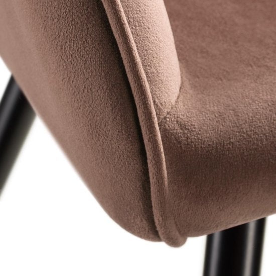 tectake - Stuhl - Esszimmerstuhl - Marilyn Samtoptik schwarz/braun - 403661
