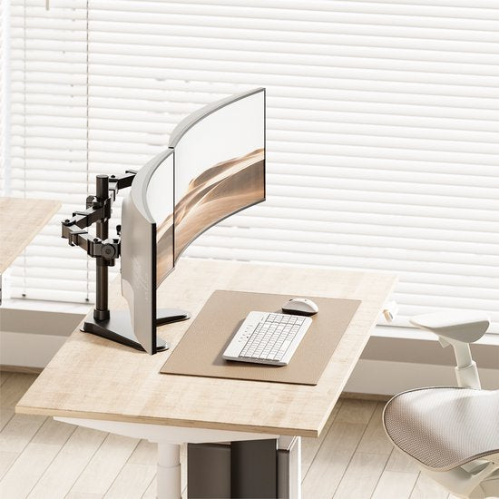 VDD – Monitorarm – 2 Bildschirme – für hohe Beanspruchung – mit Standfuß