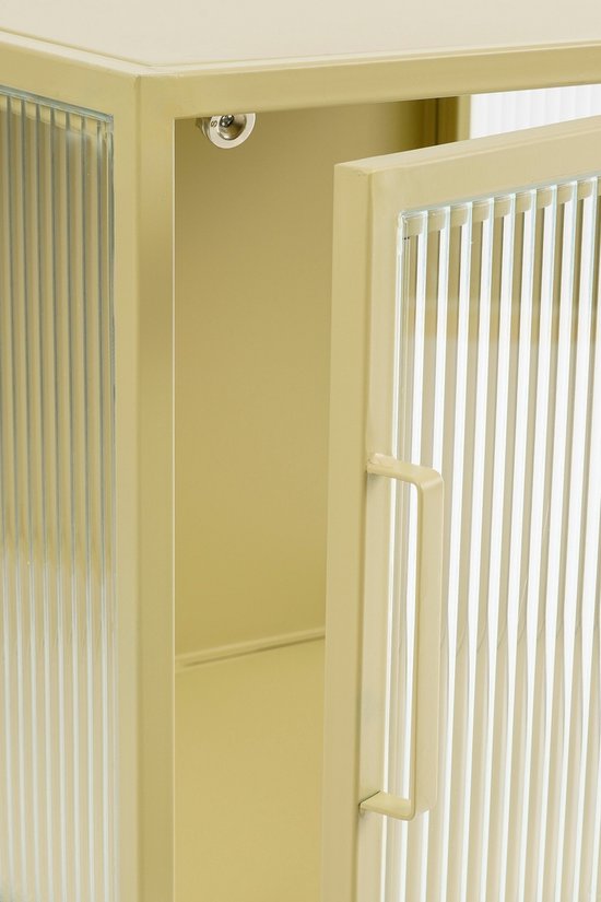 Mica Decorations Clifton Aufbewahrungsschrank mit Türen - L38 x B35 x H50 cm - Metall - Beige