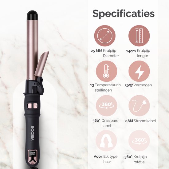 Soosia Automatischer Lockenstab - Automatischer Lockenstab - Lockenwickler - Lockenwickler - Lockenstab
