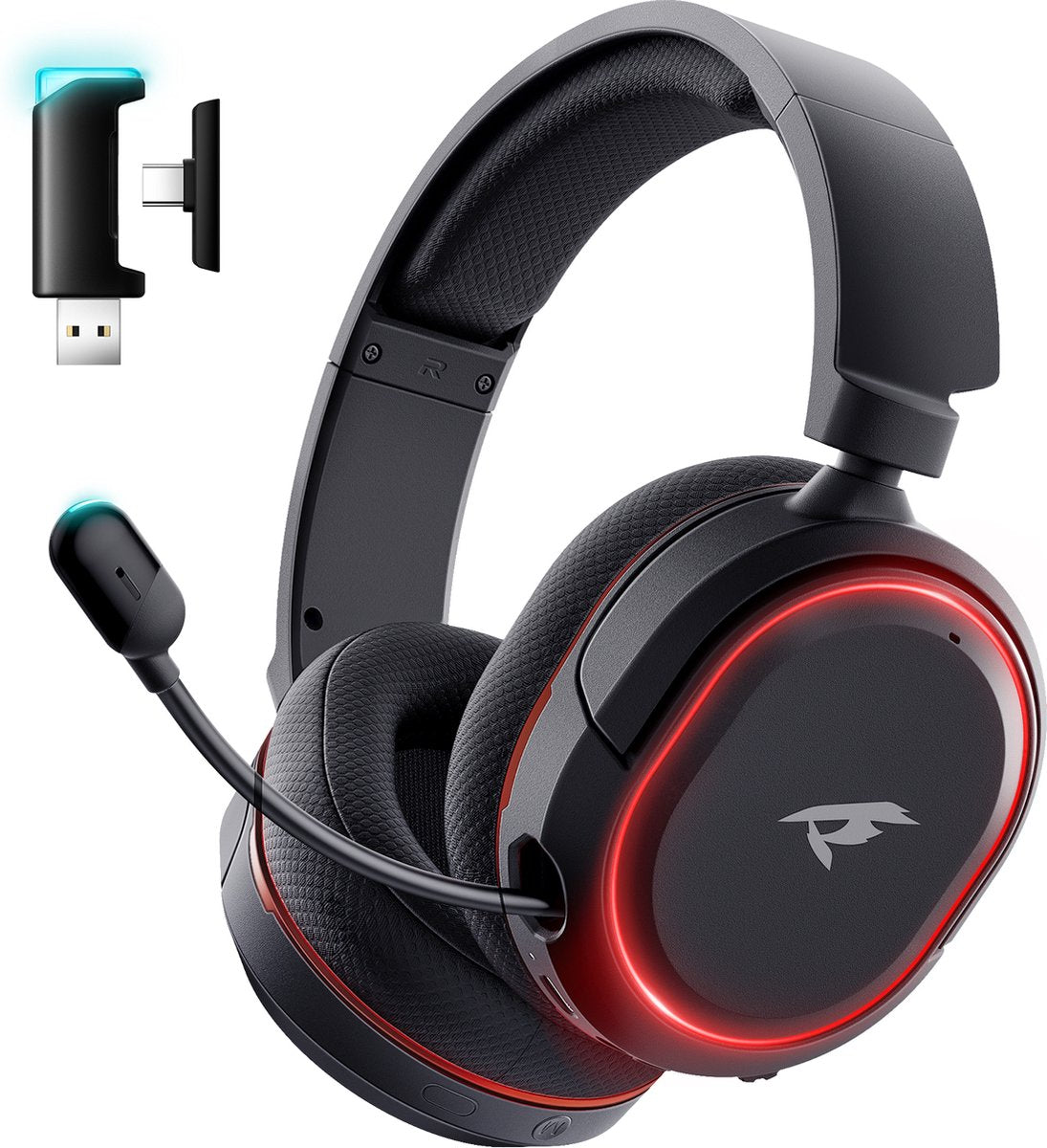 Valorise UG-08S Drahtloses Gaming-Headset 2.4Ghz Schwarz/Rot