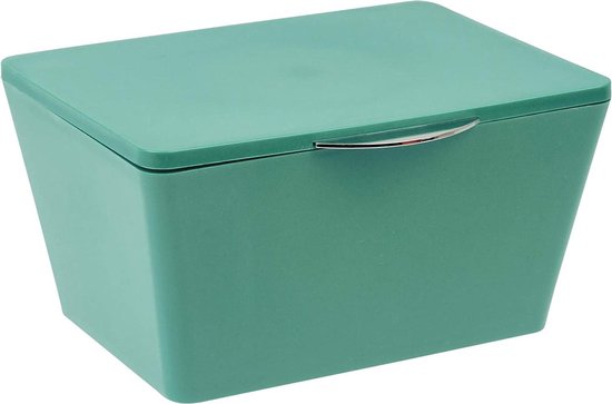 Wenko Aufbewahrungsbox Brasil 19 x 10 x 15,5 cm, TPE, grün