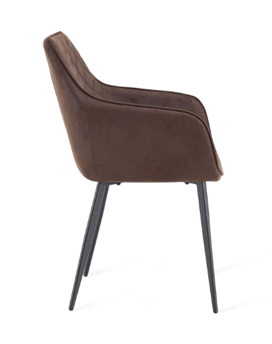 Multifurn Elin Esszimmerstühle – 2er-Set – Kunstleder – 59 x 44 x 82 cm – Braun