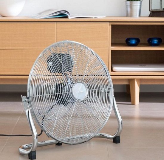 Bodenventilator 40 cm - 3 Geschwindigkeiten - Kastenventilator - 130° schwenkbar - Metall - Tristar VE-5936