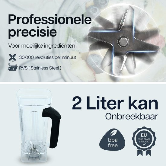 ProTrue - Extreme Blender - Smoothie-Mixer - Fruchtmixer - 2L - 2000W