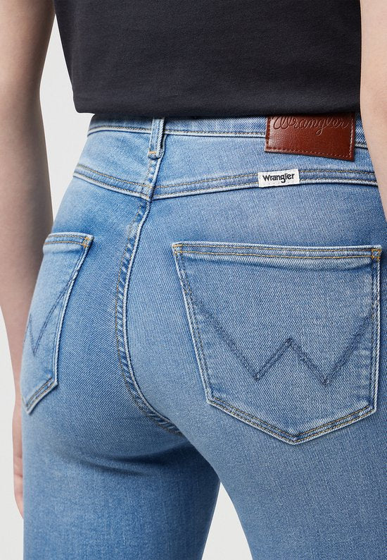 WRANGLER HIGH SKINNY BLAU LOVE SKINNY JEANS-DAMEN