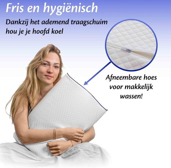 EL Life Orthopädisches Kissen gegen Nackenschmerzen - Ergonomisches Memory Foam Kissen - 55 x 35 cm