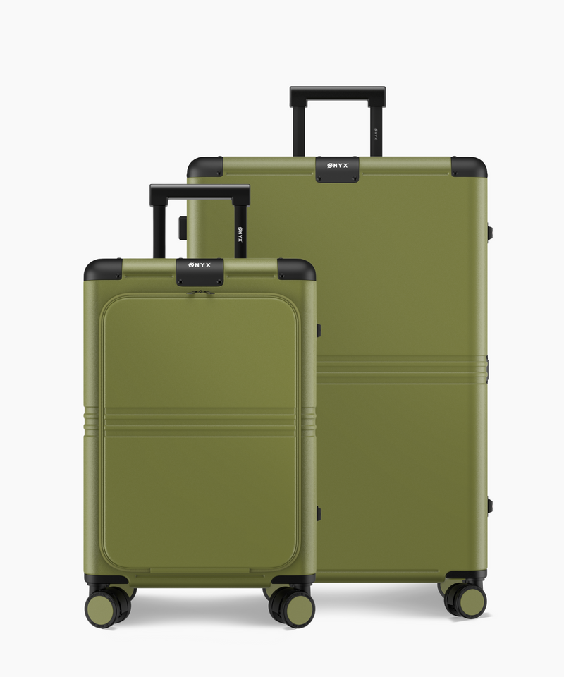 Onyx Hybrid Pro Kofferset, 2-teilig – 100 l/38 l – Olivgrün