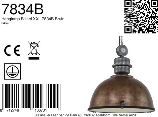 Hängeleuchte Steinhauer Bikkel - Braun