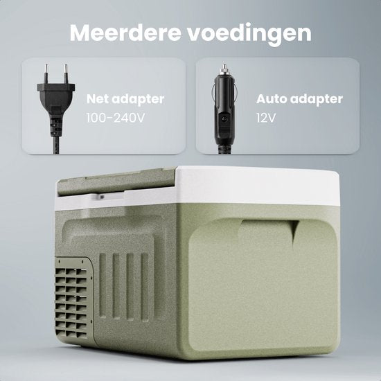 Auronic Electric Cool Box - Kompressor - 21L - 12V und 240 Volt - Campingkühlschrank - Frigobox Auto - Grün
