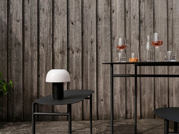 Zone Denmark Disc Beistelltisch – zusammenklappbar – schwarz – Ø 70 x 72 cm
