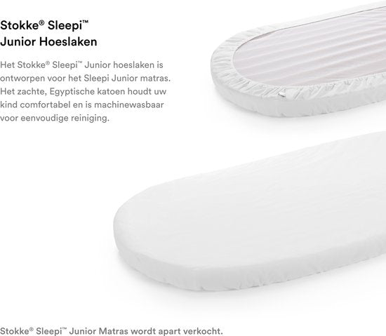 Stokke® Sleepi™ Juniorbett-Spannbetttuch – 165 cm – Weiß