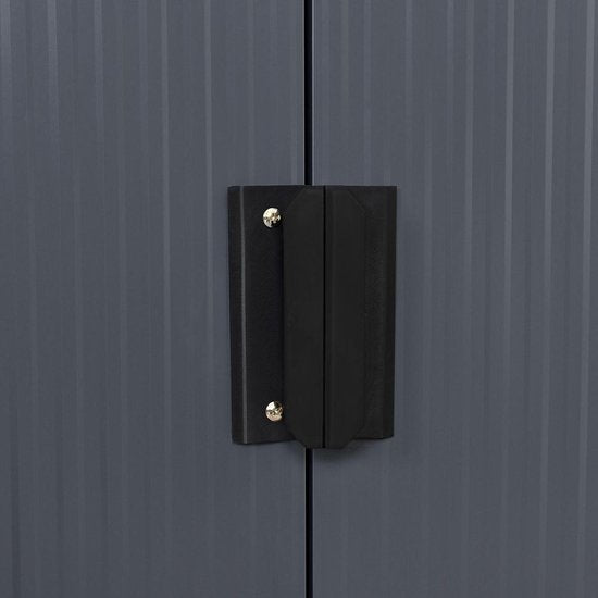 Juskys Metall-Gartenhaus M - 213 × 130 × 173cm - schwarz